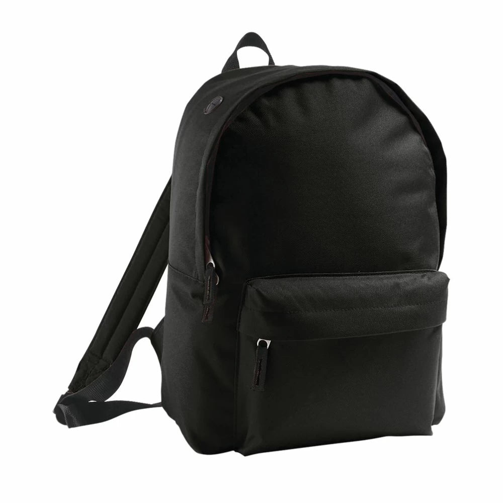 Plain black school rucksack deals